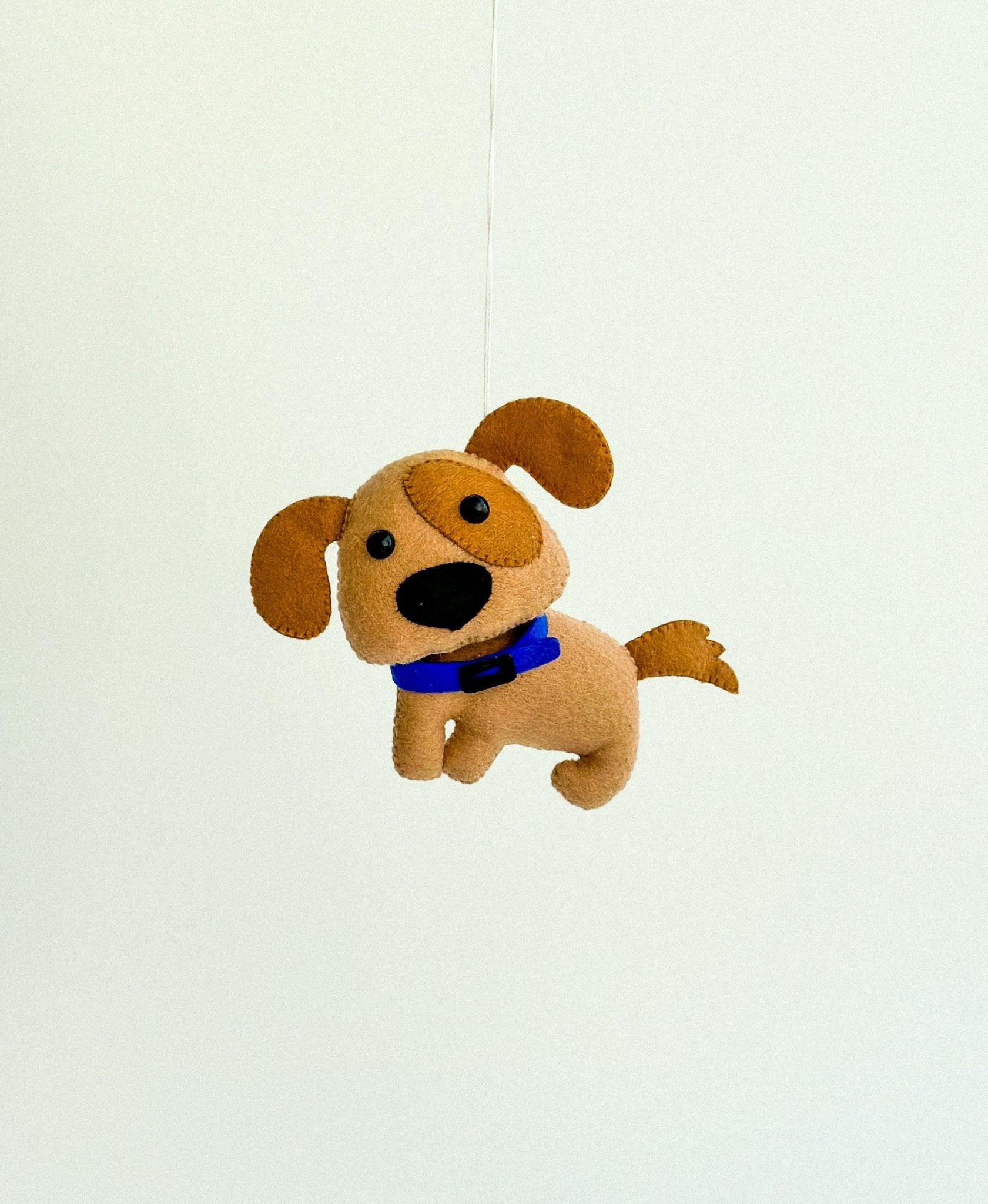 Felt Dog Ornament – Handmade Animal Decor for Nursery or Gift - WoollyFox